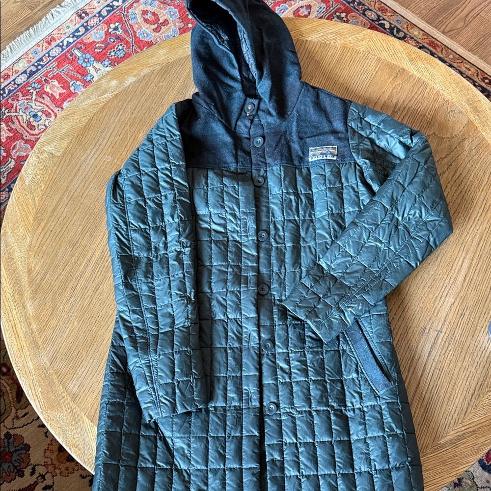 Patagonia Down Hooded Jacket - Green